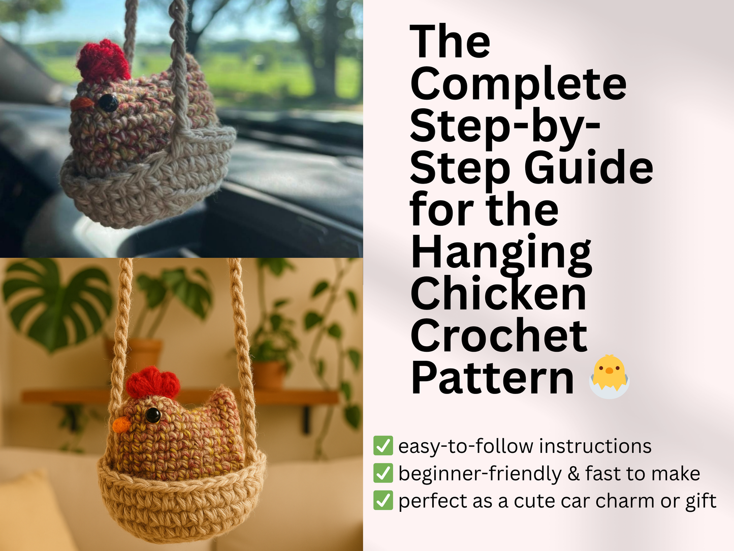 Hanging Chicken Crochet Pattern