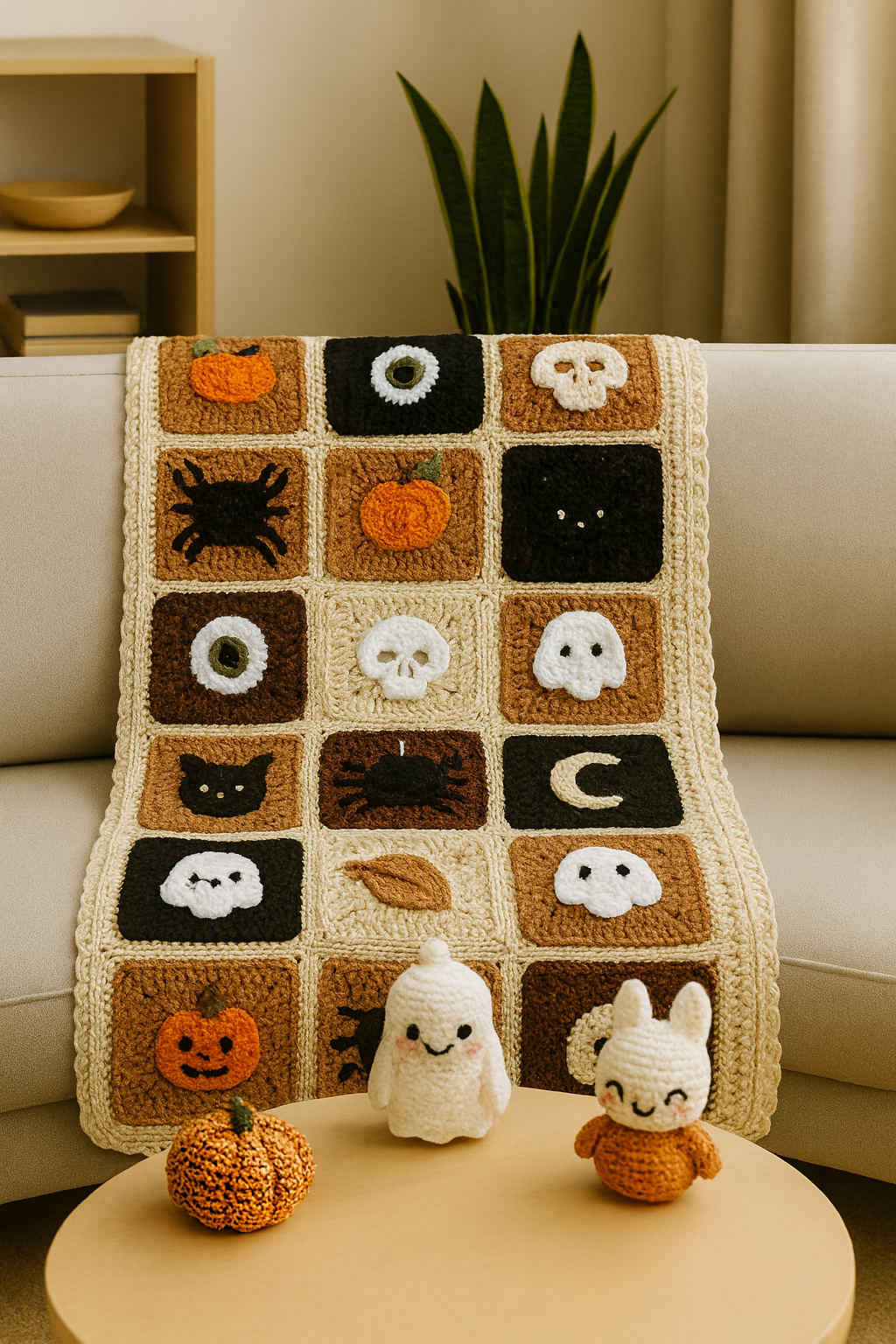 8 Halloween Granny Squares - Crochet Pattern Bundle