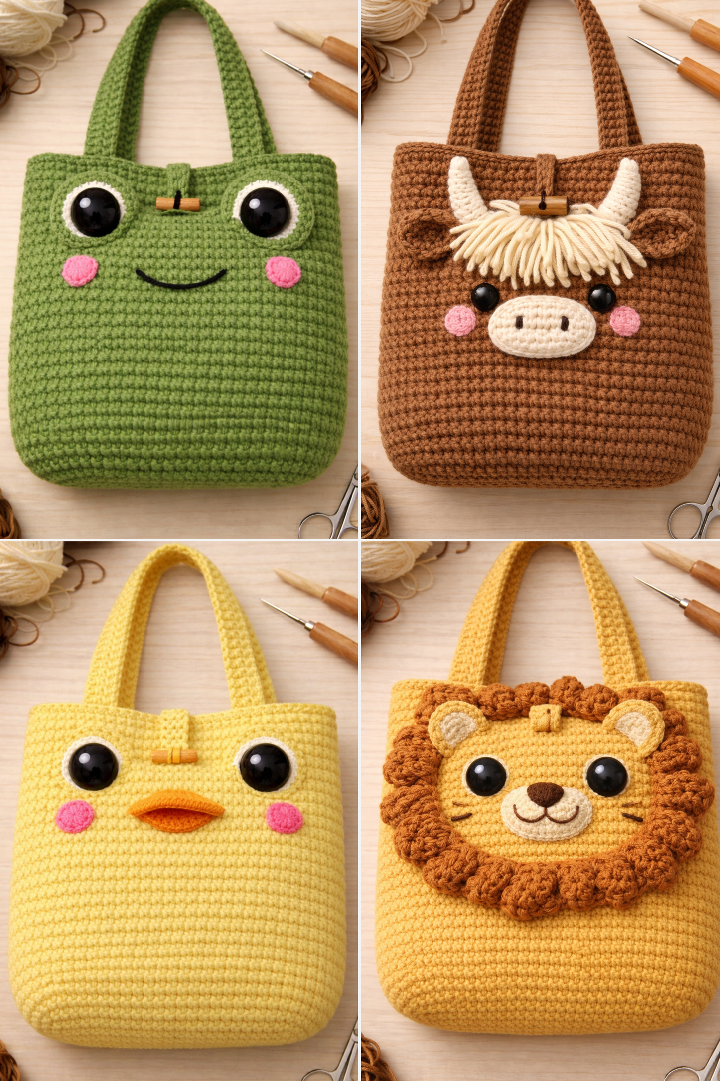 Cute Animal Bag Patterns Bundle