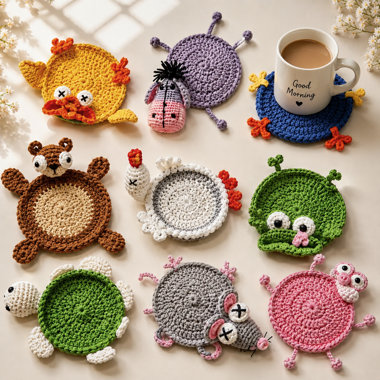 Animal Coaster Crochet Pattern Bundle