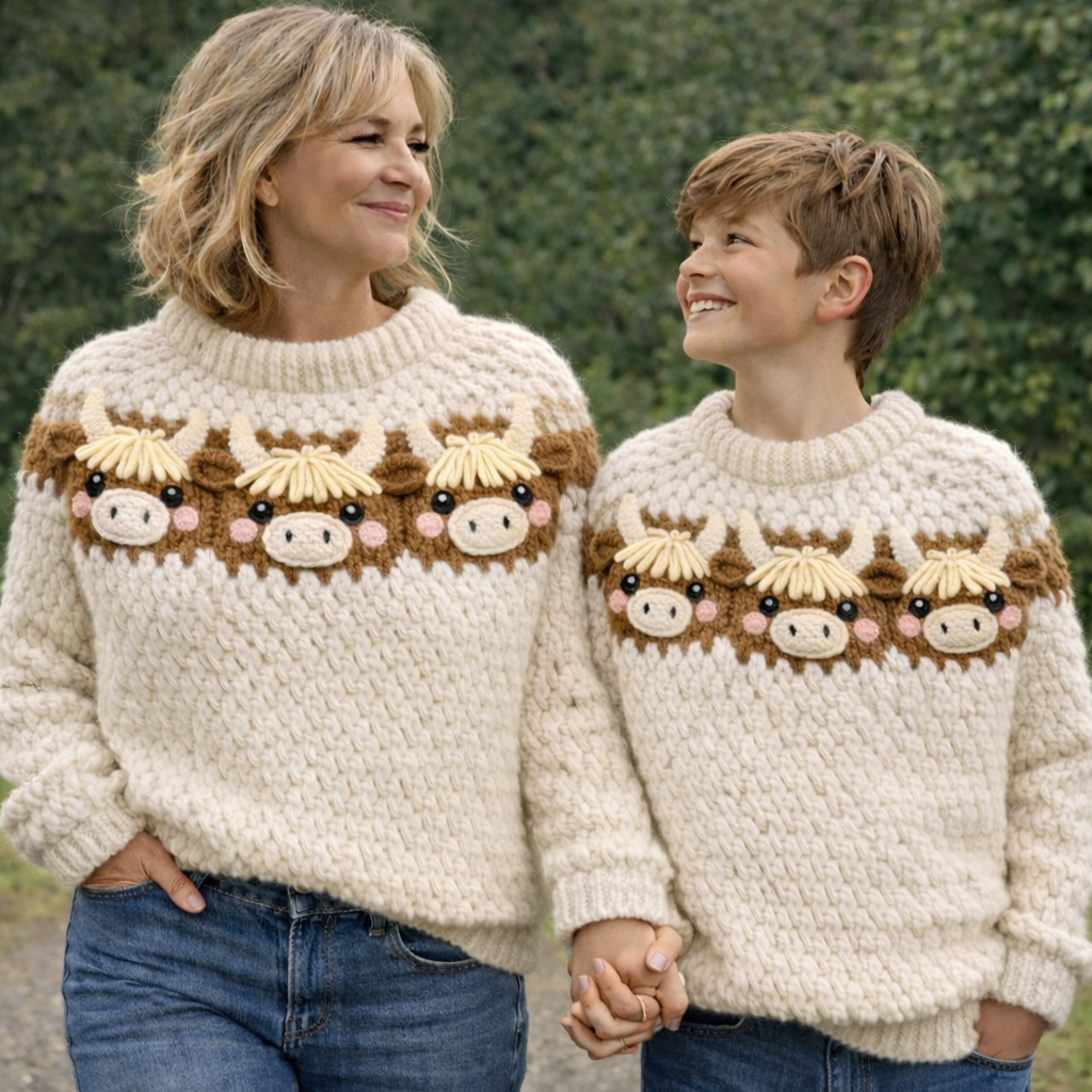 Highland Cow Sweater Crochet Pattern
