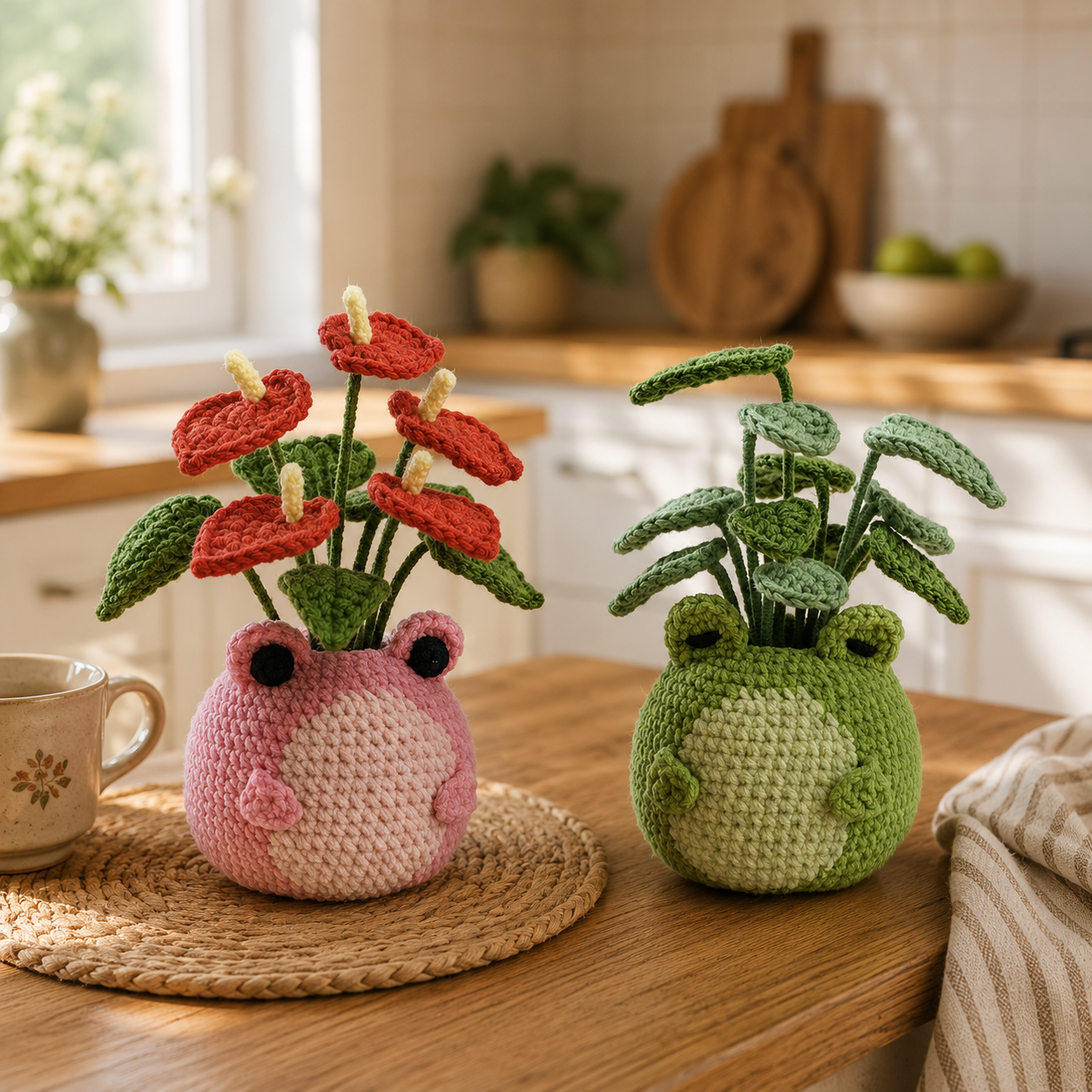 Cute Plant Frogs Crochet Pattern