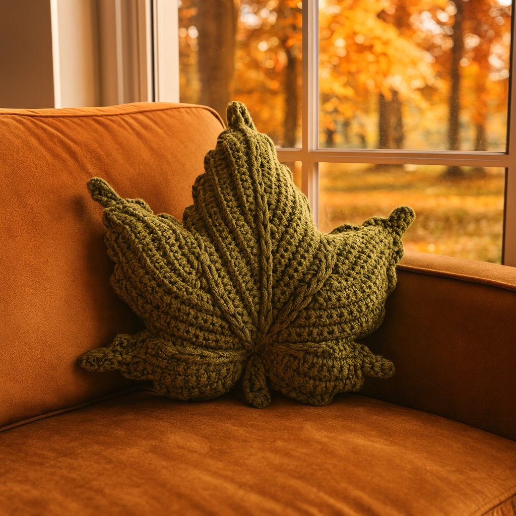 Leaf Pillow Crochet Pattern