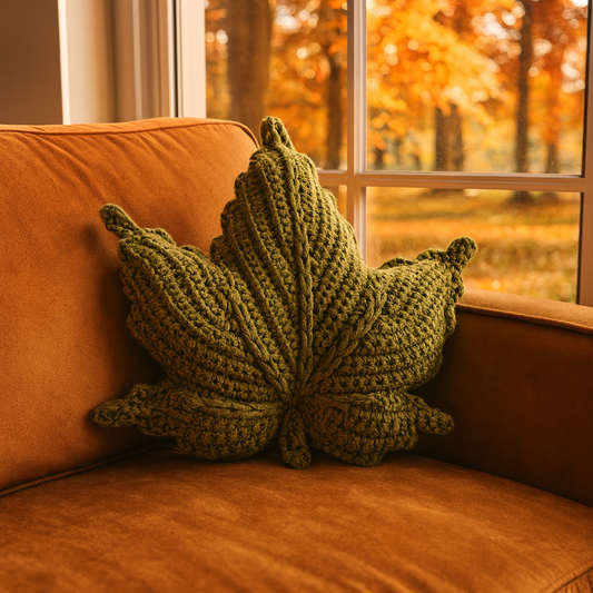 Leaf Pillow Crochet Pattern