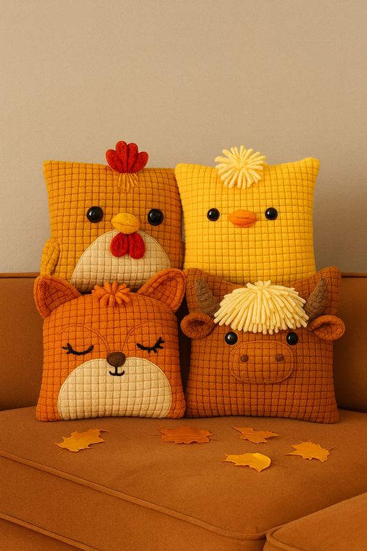 4 Pillow Bundle Crochet Patterns
