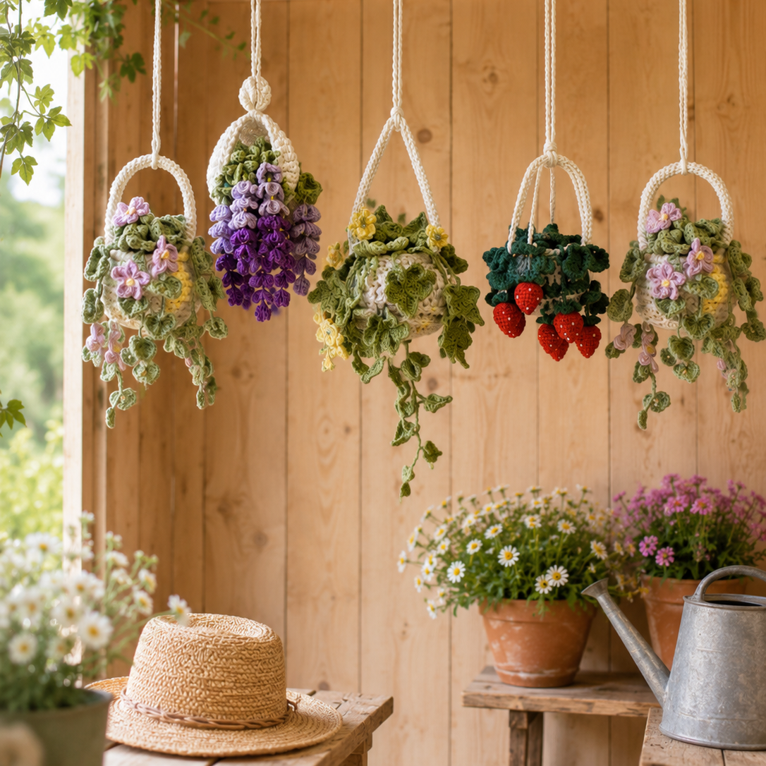 Hanging Pots Crochet Pattern