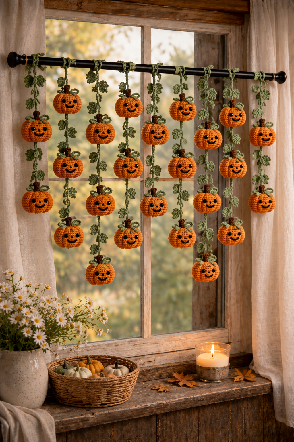 Pumpkin Curtain Crochet Pattern