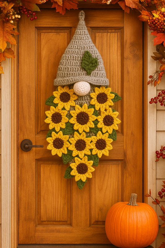 Crochet Pattern Sunflower Gnome