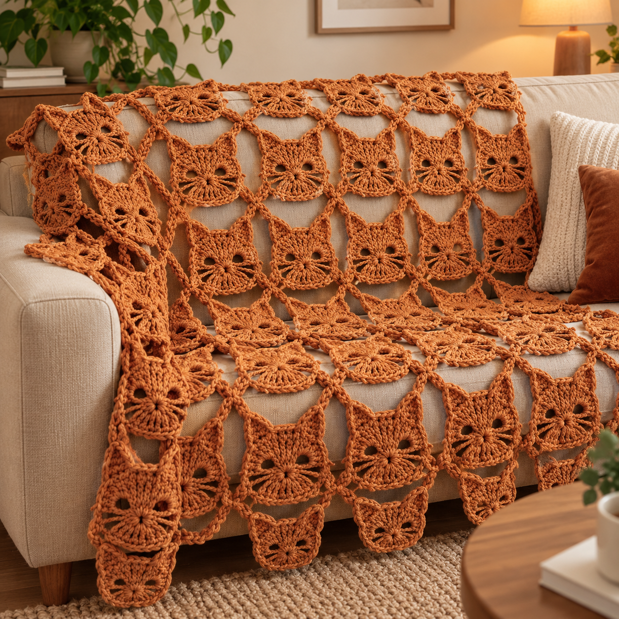 Cat Granny Square Crochet Pattern