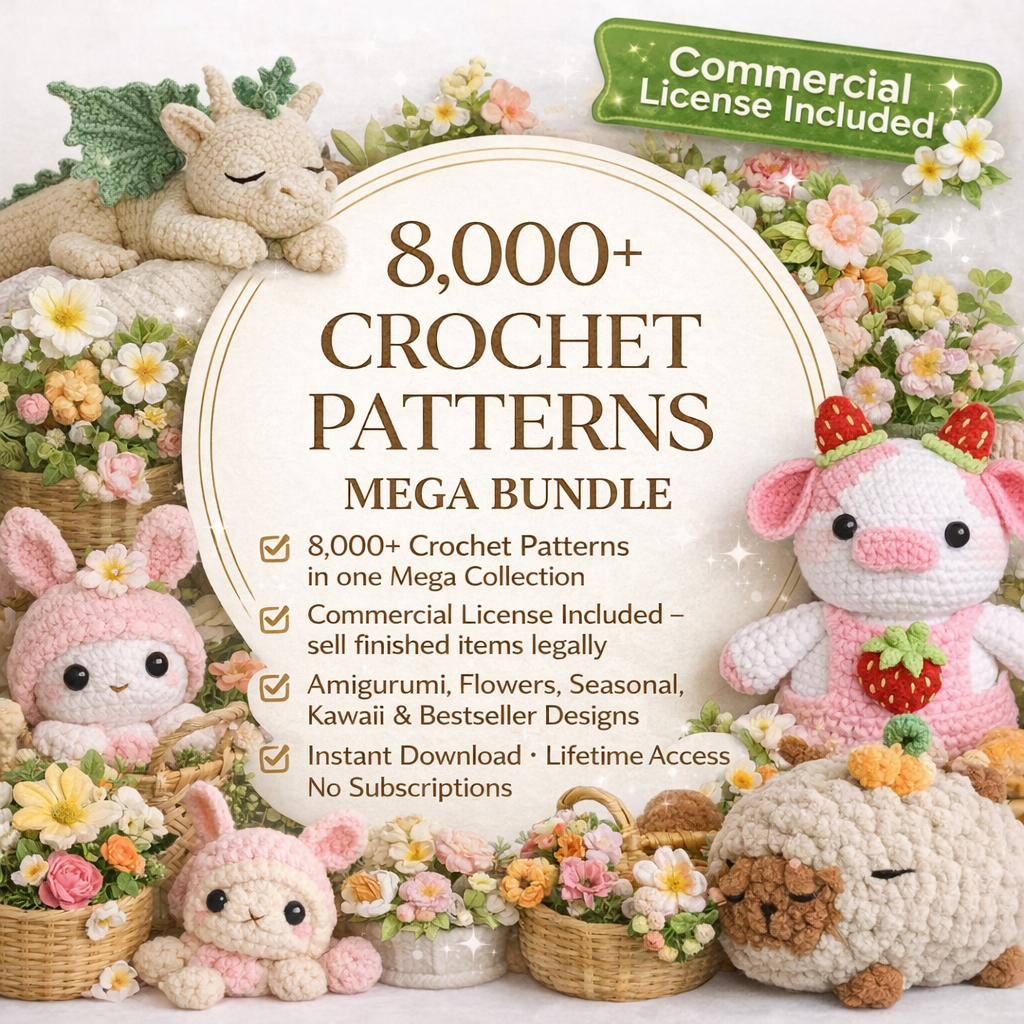 8,000+ Crochet Patterns MEGA BUNDLE