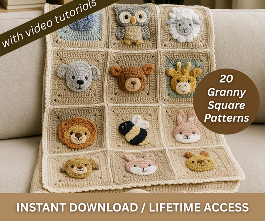 20 Animal Granny Square Crochet Patterns😻