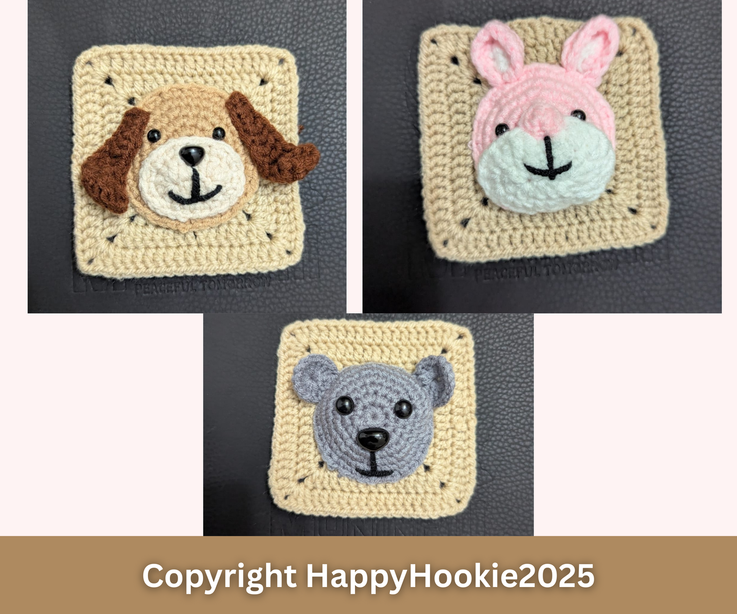 3D Animal Granny Squares - Crochet Patterns