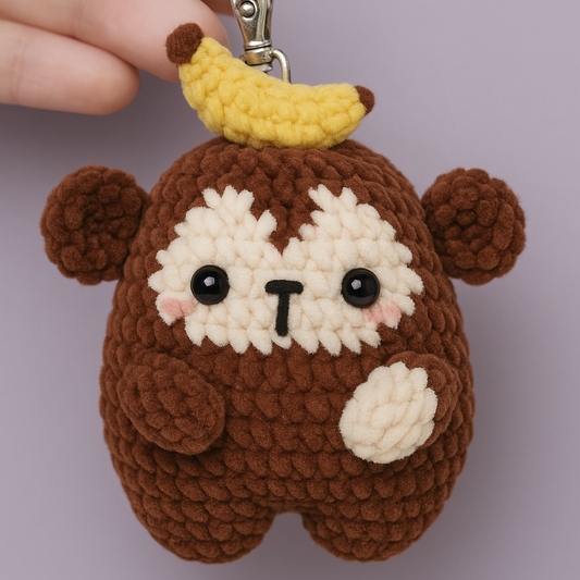 Crochet Pattern Keychain Monkey