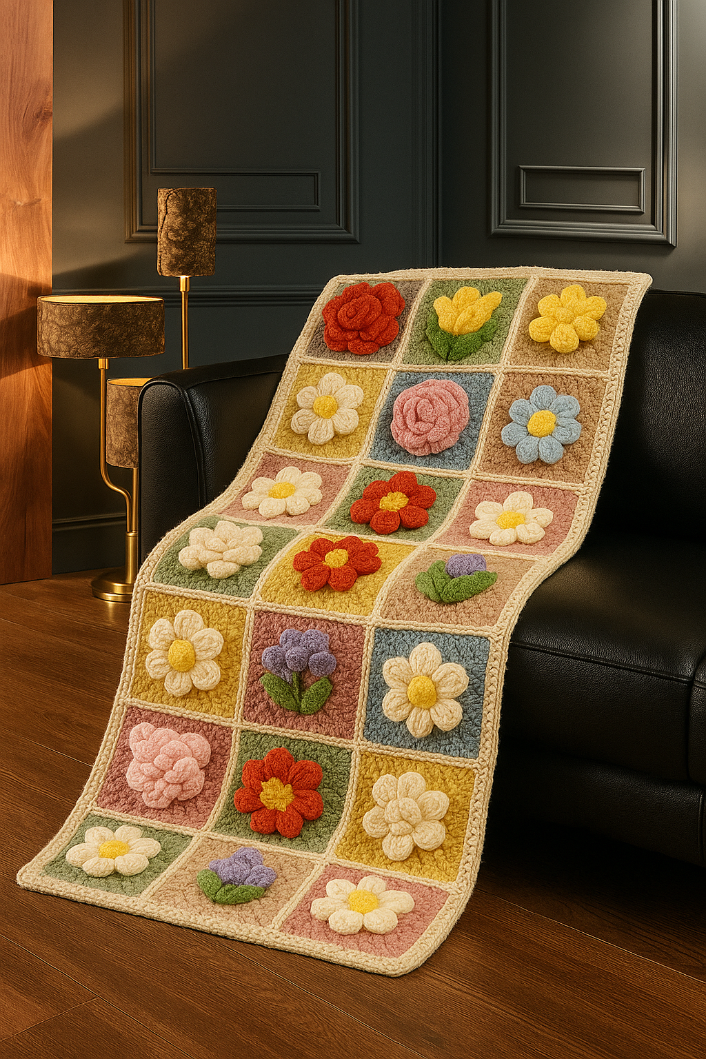 20 Flower Squares Crochet Patterns