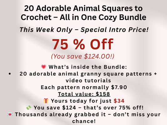 20 Animal Granny Square Crochet Patterns😻