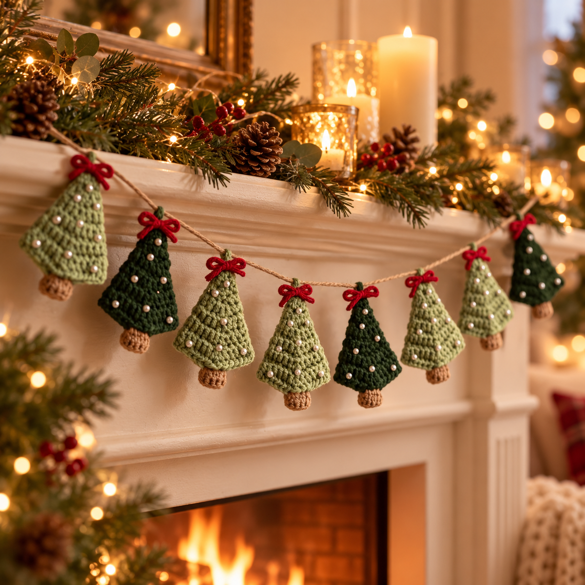 Christmas Tree Garland Crochet Pattern
