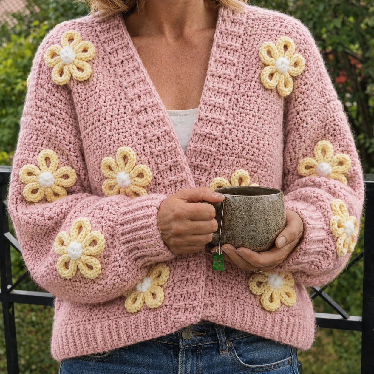 Flower Cardigan Crochet Pattern