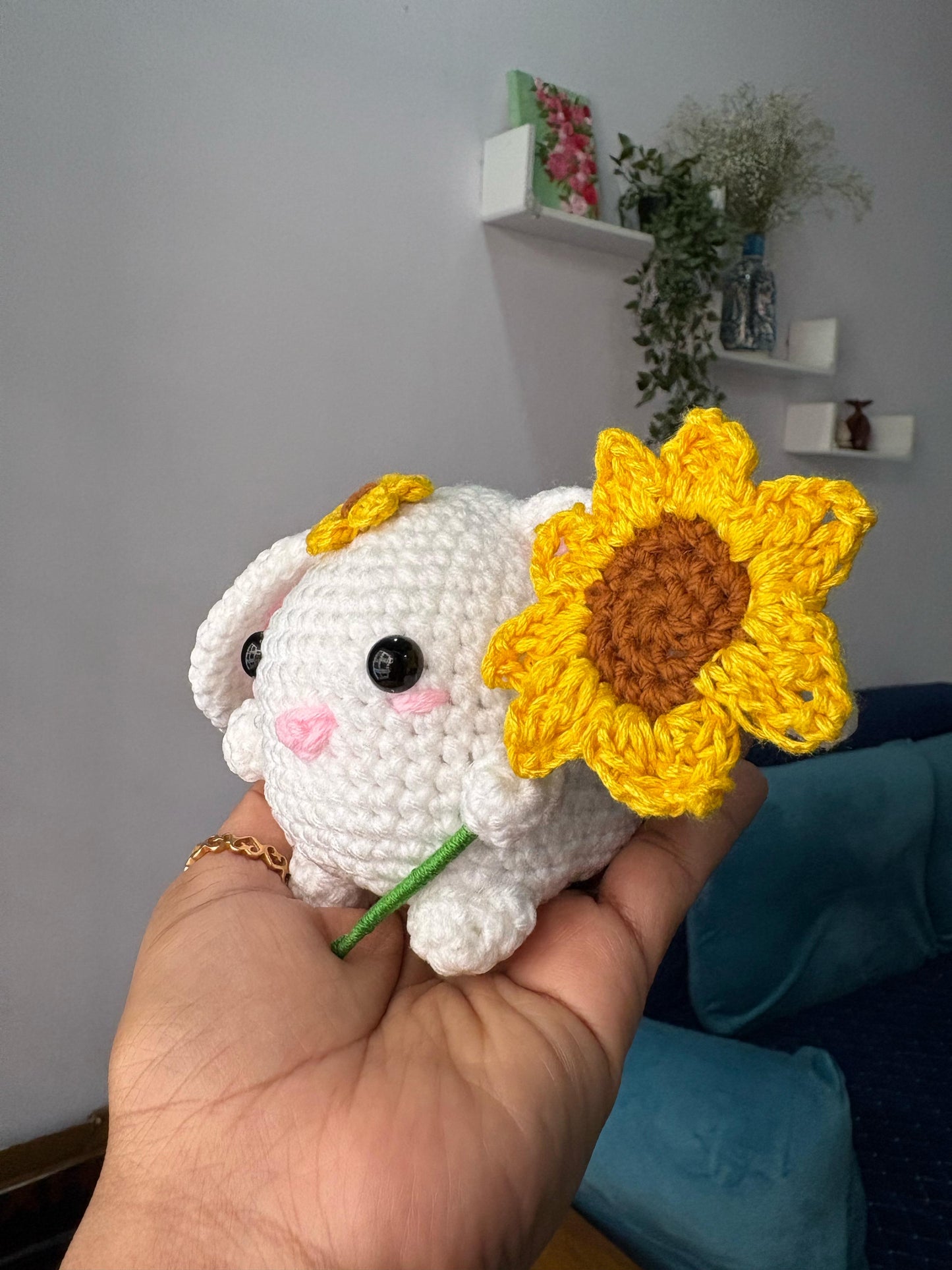 Bibi the Bunny with Sunflower Pattern