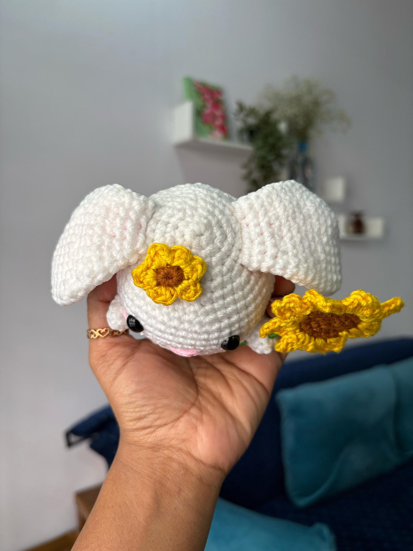 Bibi the Bunny with Sunflower Pattern
