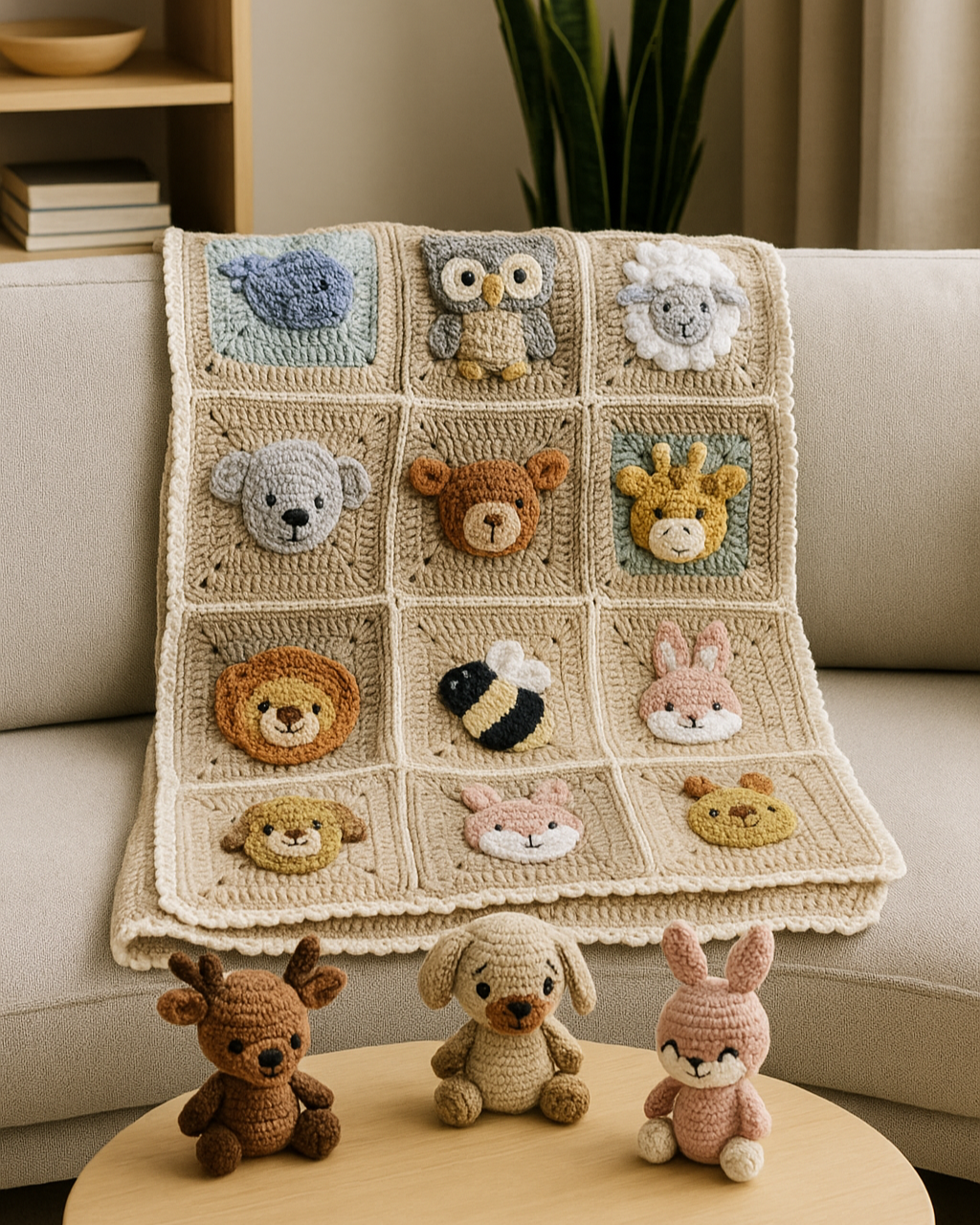 3D Animal Granny Squares - Crochet Patterns