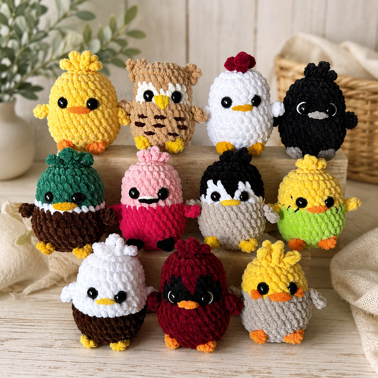 Cute Birds Crochet Pattern Bundle