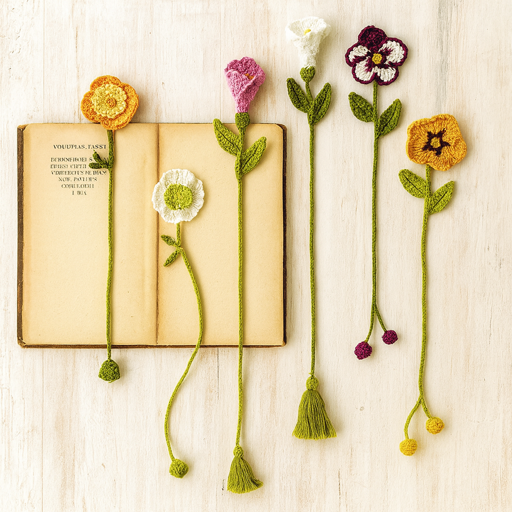 Flower Bookmark Crochet Patterns