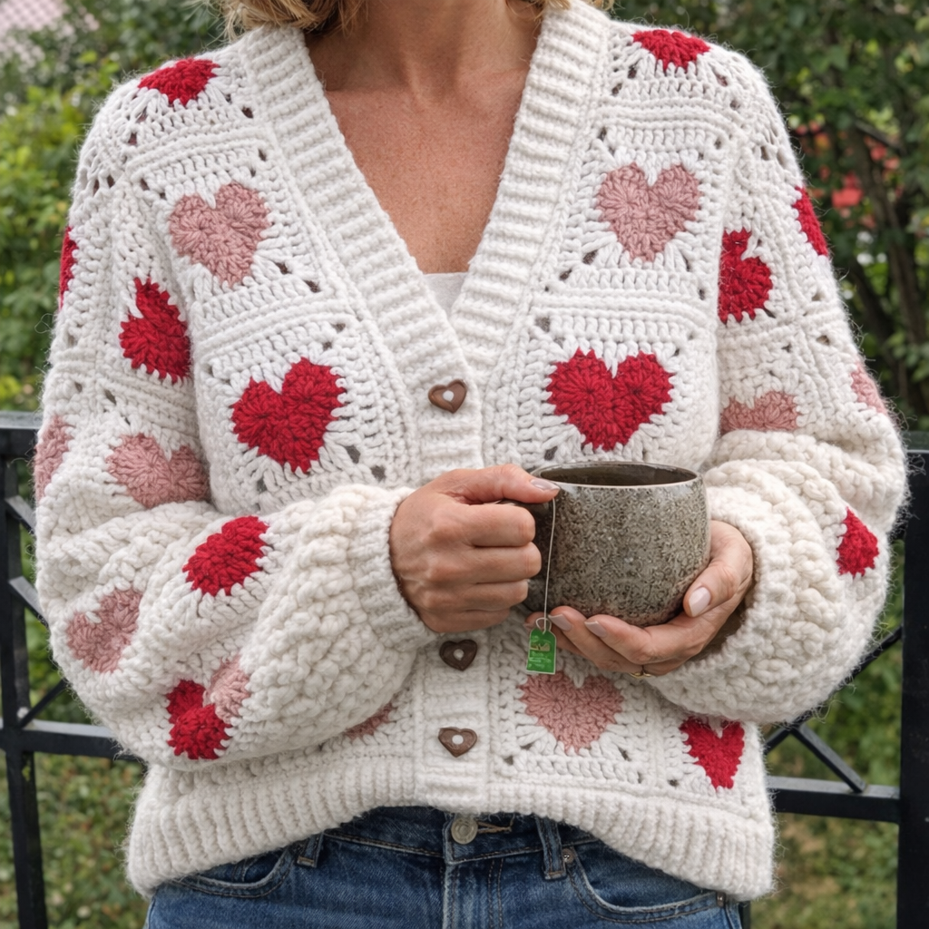 Heart Cardigan Crochet Pattern – Happy Hookie Heart Cardigan Crochet Pattern – Happy Hookie