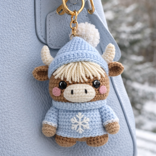 Highland Cow Charm Crochet Pattern