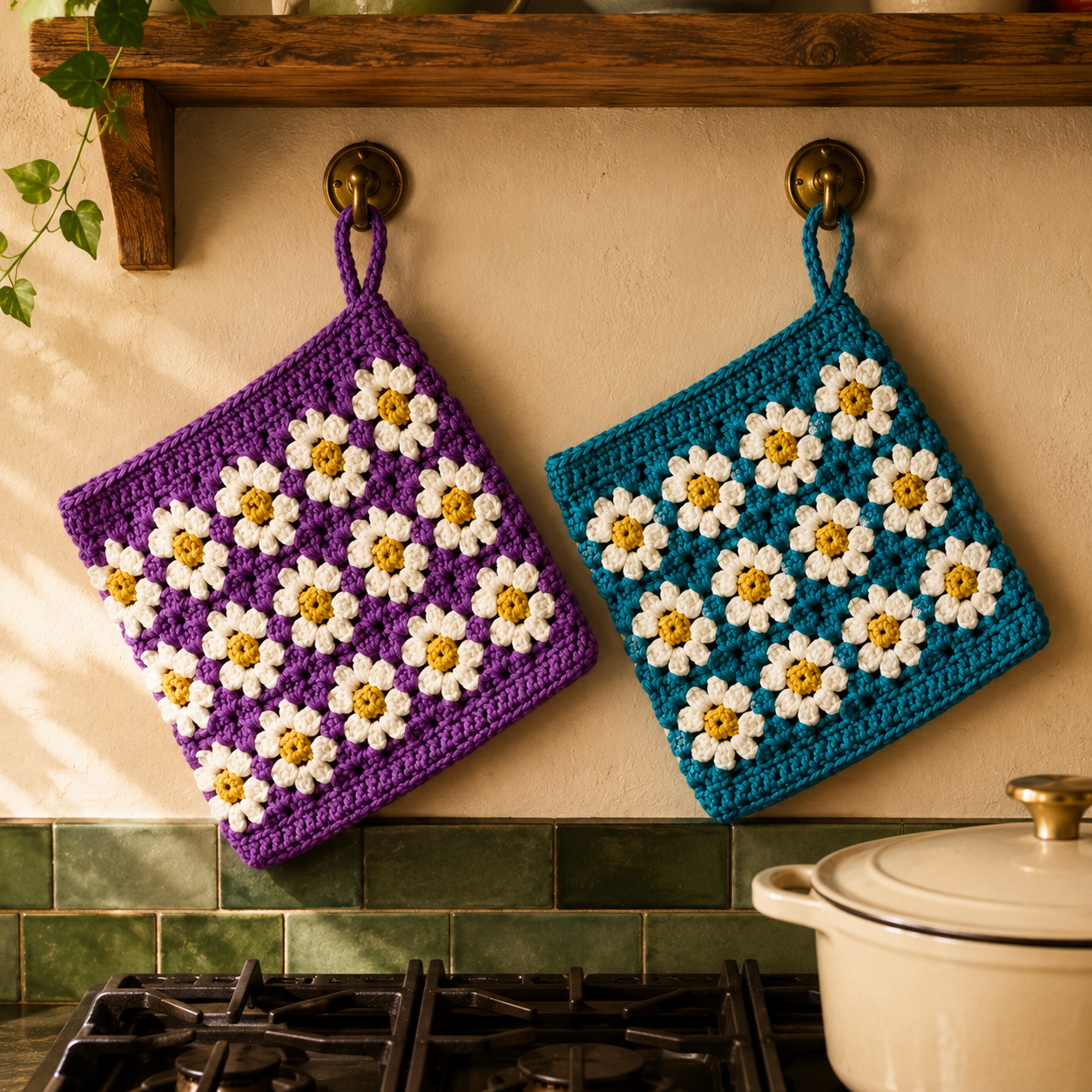 Daisy Pot Holder Crochet Pattern