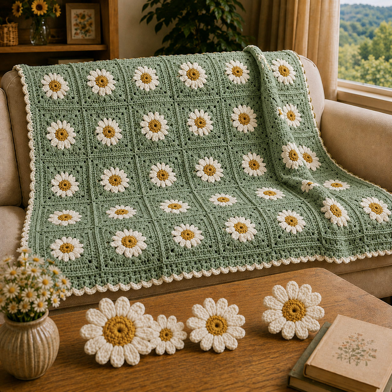 Daisy Blanket Crochet Pattern