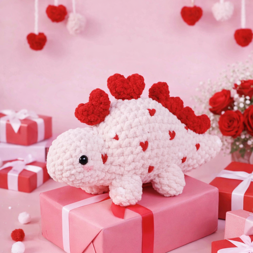 Heart Dinosaur Crochet Pattern