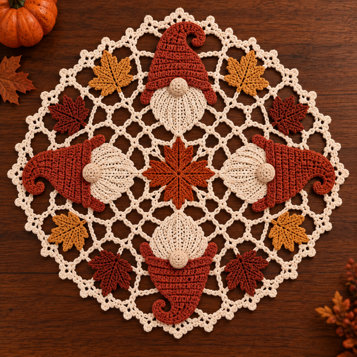 Gnome Doily Crochet Pattern
