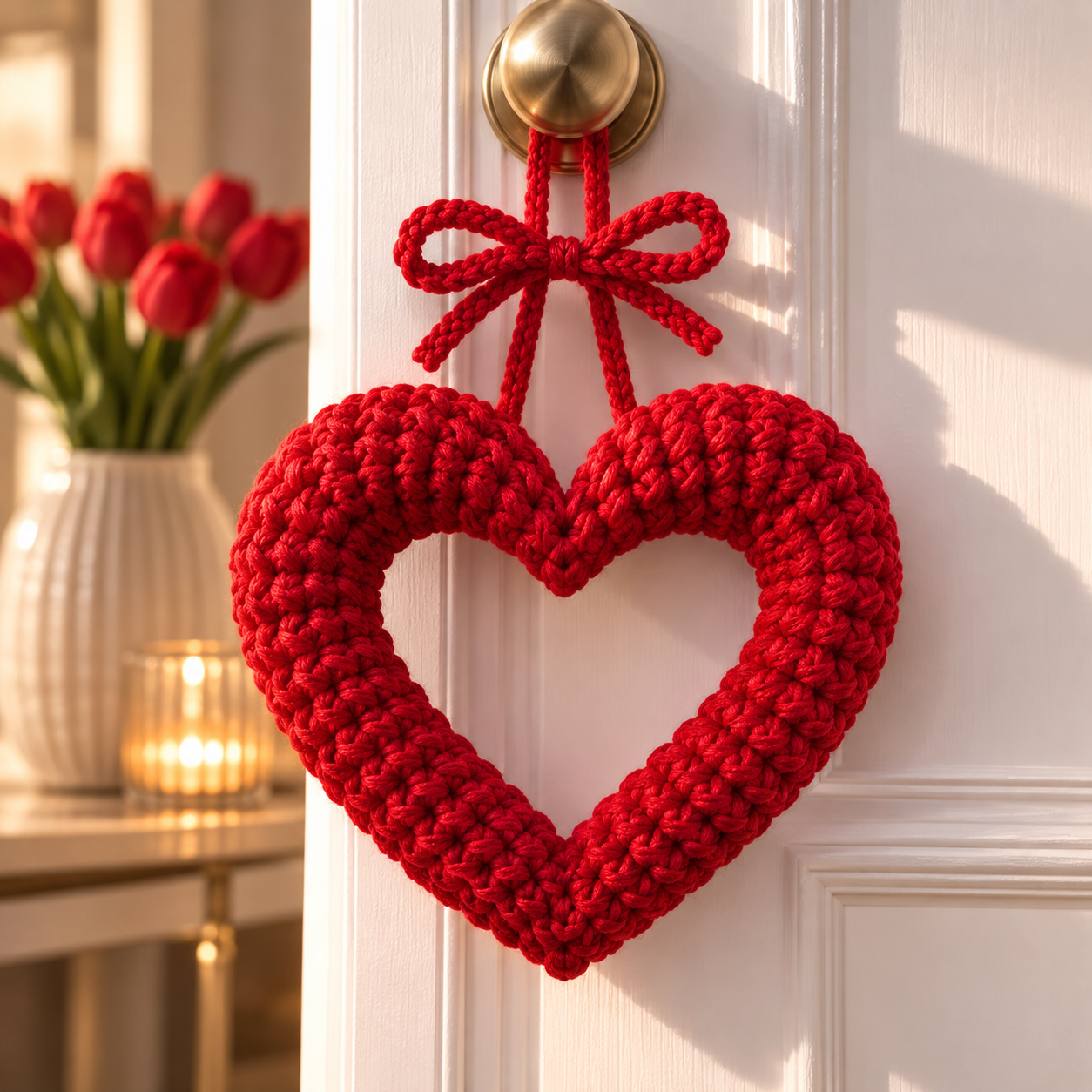 Heart Door Hanger Crochet Pattern