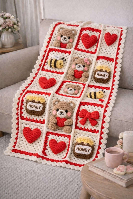 Honey Bear Granny Squares Crochet Patterns