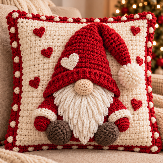 Gnome Pillow Crochet Pattern