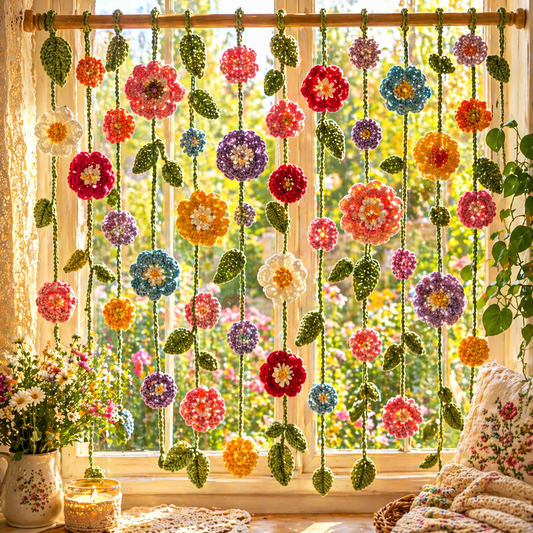 Flowers Curtain Crochet Pattern
