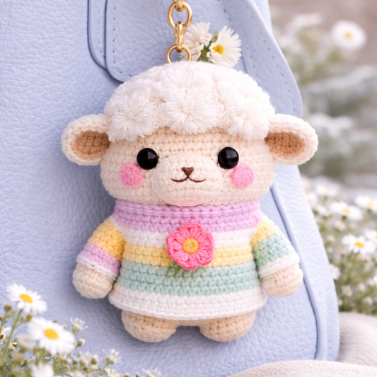 Sheep Keychain Crochet Pattern