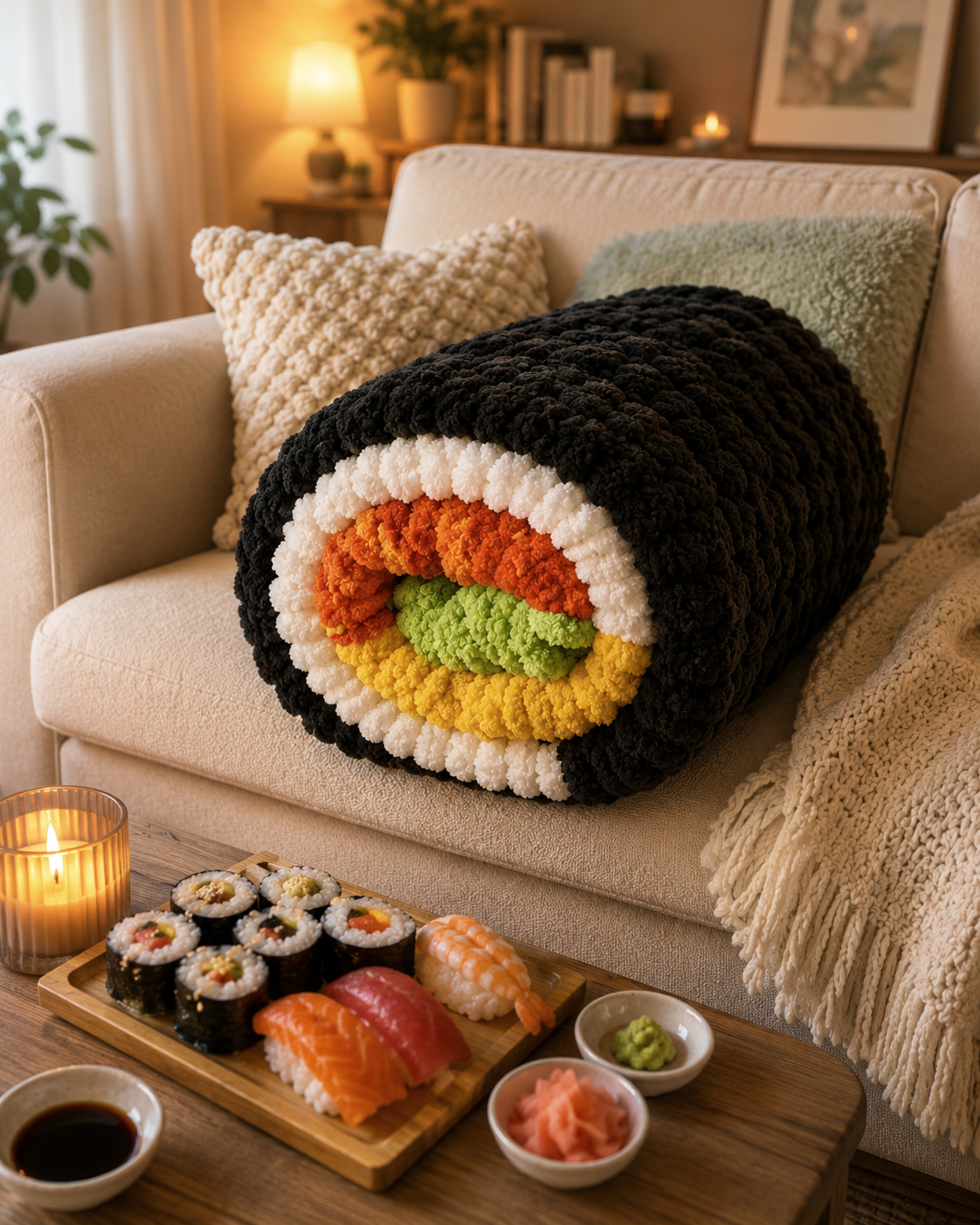 Sushi Blanket Crochet Pattern